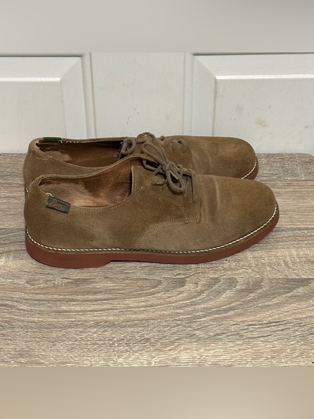 Bass 5723 Shoes‎ Mens Size 10M Brown Suede Oxford Casual Shoe Made USA